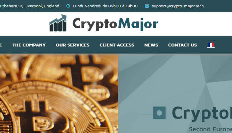 Crypto Major, un site dont il faut se méfier