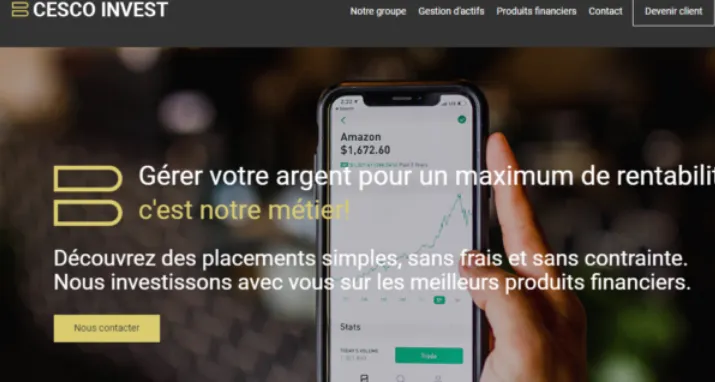 le site cesco-invest.com a été créé en août 2019