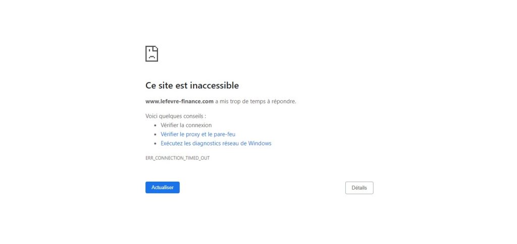 Avis sur Lefevre-finance.com : un site d’arnaque désactivé