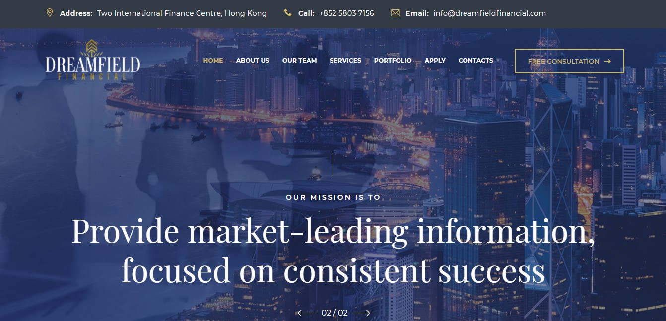 Dreamfieldfinancial.com : les éléments qui poussent à la méfiance