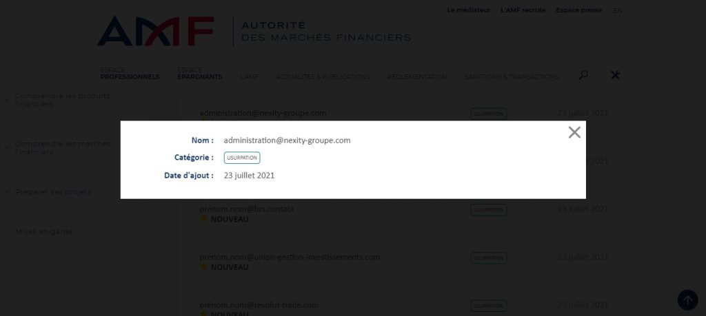 Administration@nexity-groupe.com, encore une fausse adresse