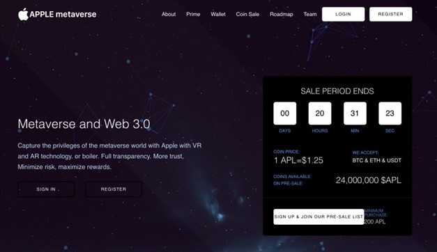 Apple.launchpadico.com : Usurpation de l’identité de Apple