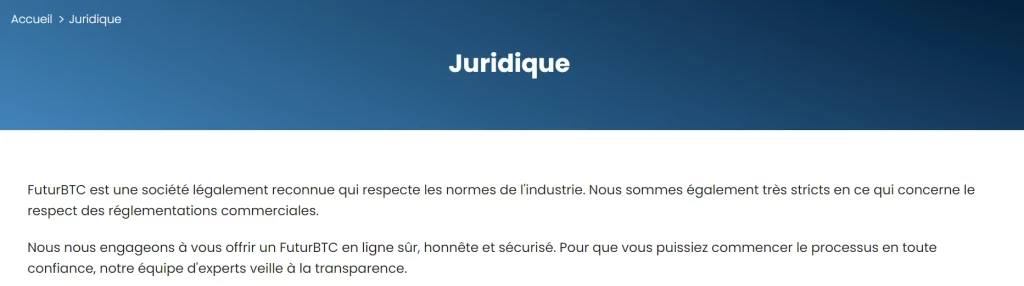 FuturBTC, site d'escroquerie