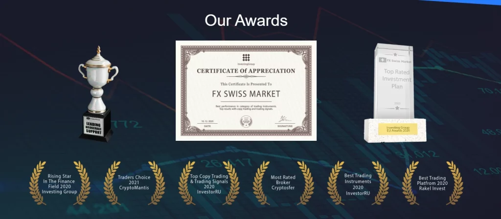 Pour la partie réassurance, l'arnaque FX Swissmarket préfère inventer ses performances