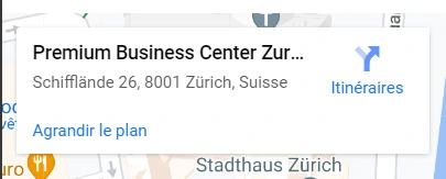 FX Swissmarket, arnaque avec sa fausse adresse à Zurich