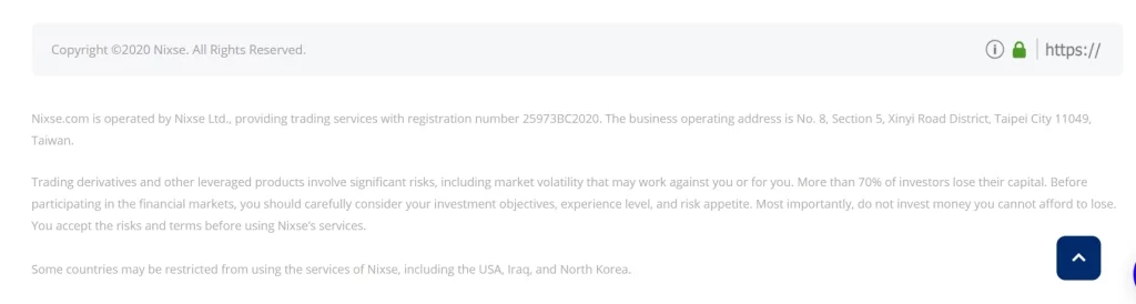 Finspreads version Nixse arnaque de Taïwan, assurément !