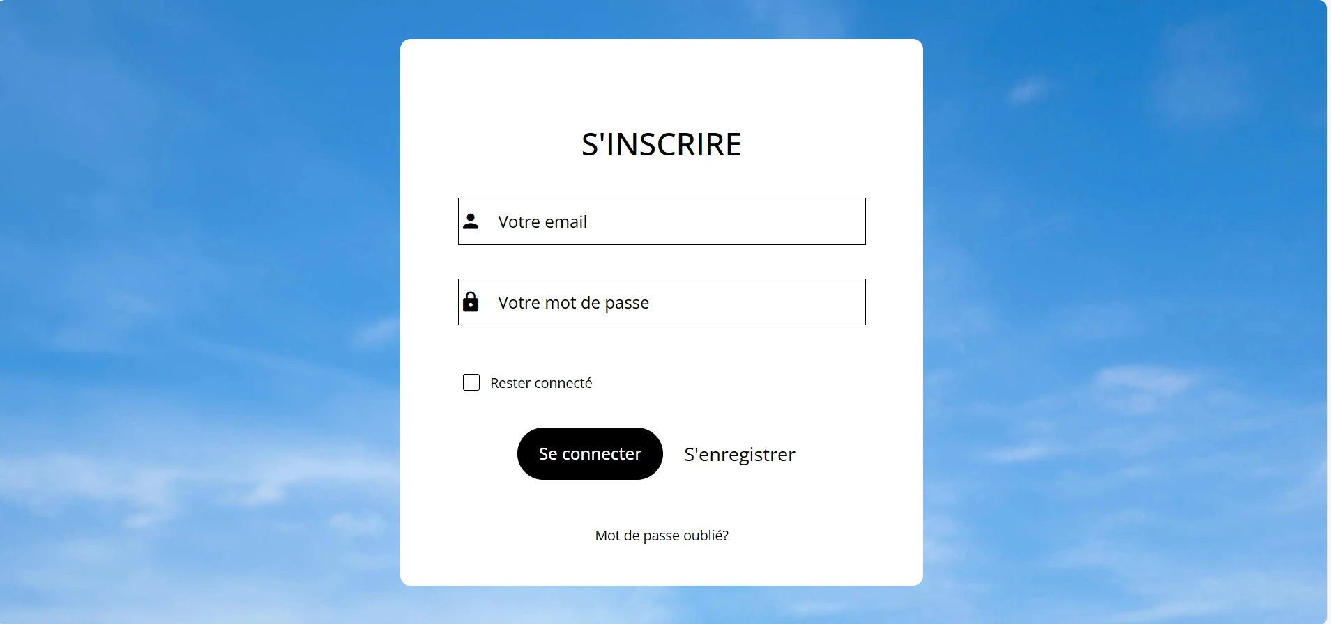Image d'un écran d'ordinateur affichant le site connect-securev0