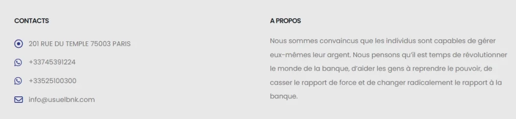 UsuelBank masque assez bien son arnaque