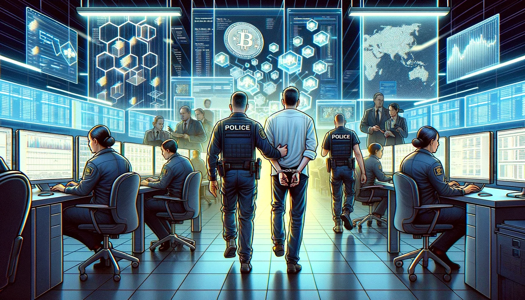 Image symbolisant l'arrestation des dirigeants de samourai wallet