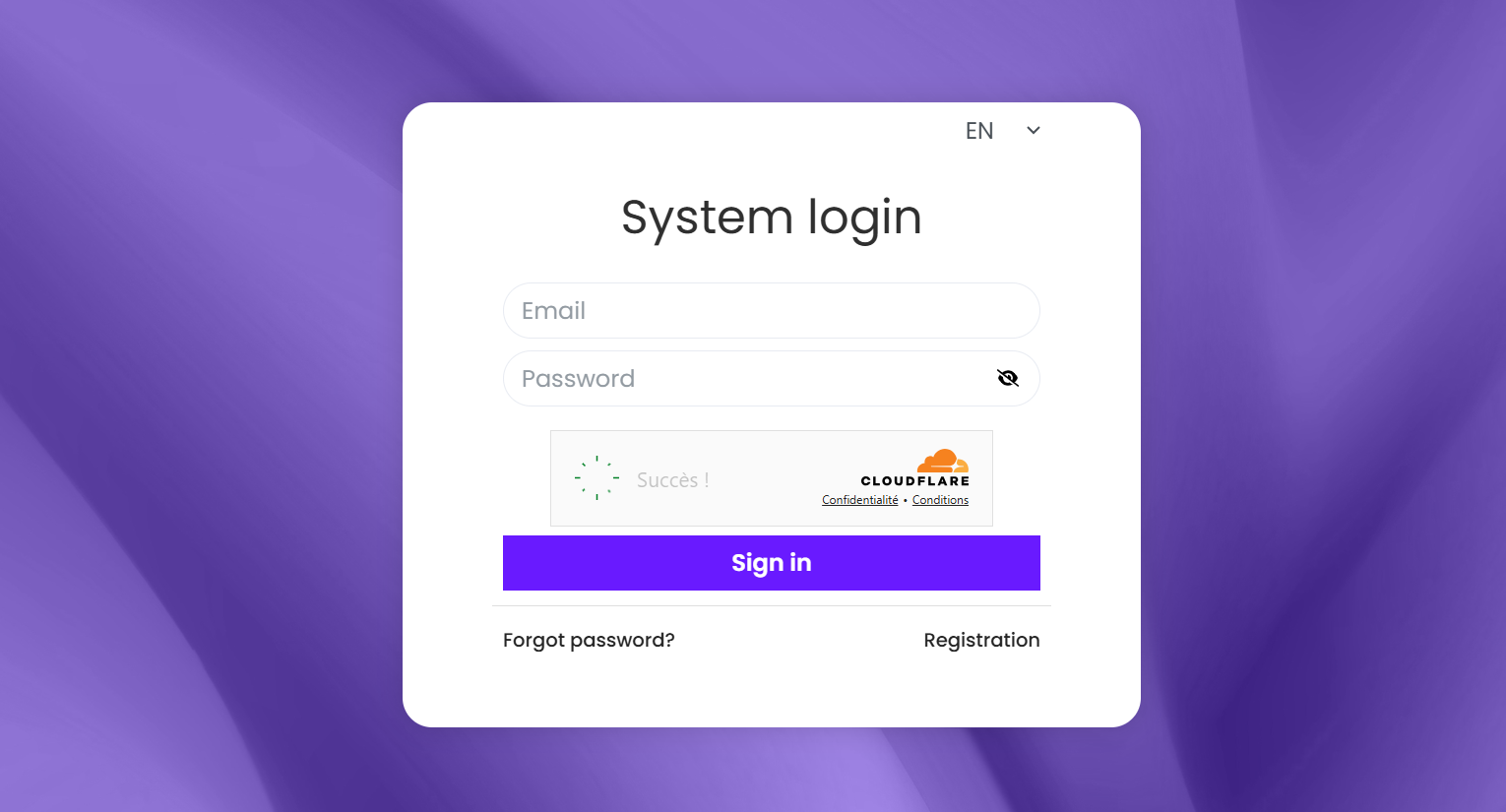 Page de connexion sans identité d’entreprise sur Client-Desk.digital