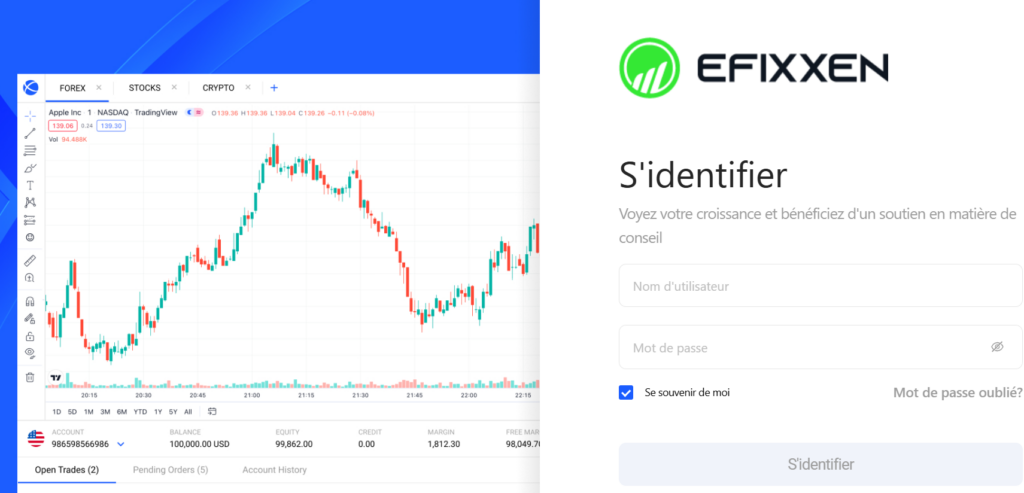 promesses de rendements irréalistes faites par Efixxen