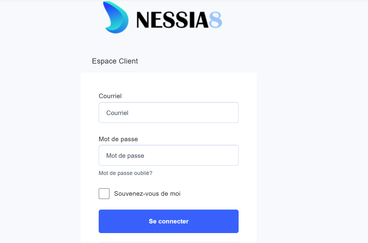 Logo du site Nessia8 avec goutte stylisée, visuel trompeur