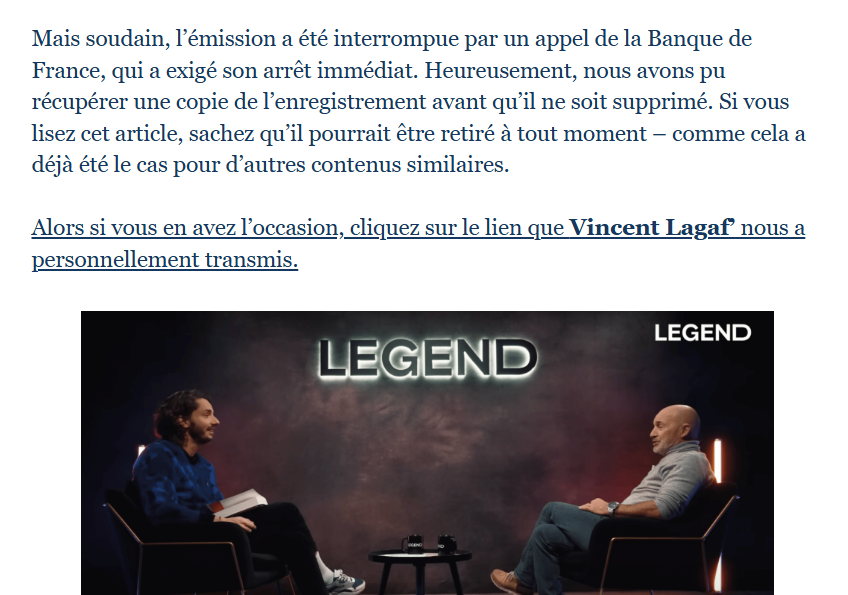 Extrait manipulatoire de l'article mensonger