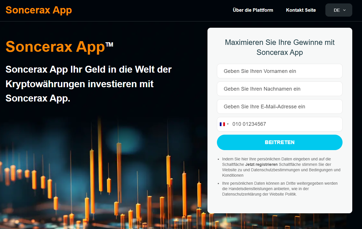 Graphique stylisé utilisé sur le site Soncerax pour inspirer la confiance