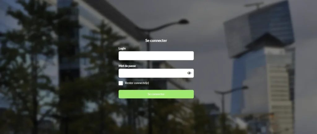 interface de connexion du site WASSETS-CONNECT sans information légale