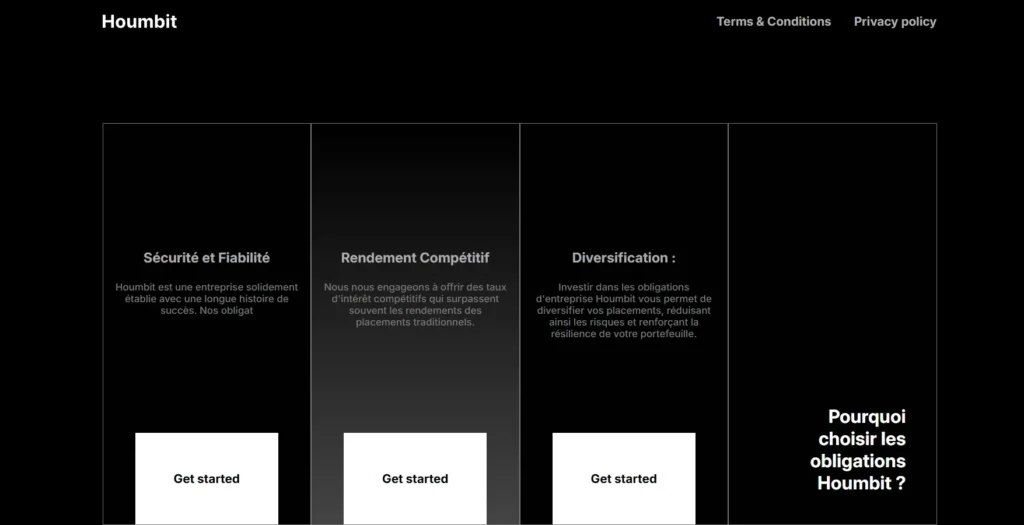 Capture d'écran du site Houmbit