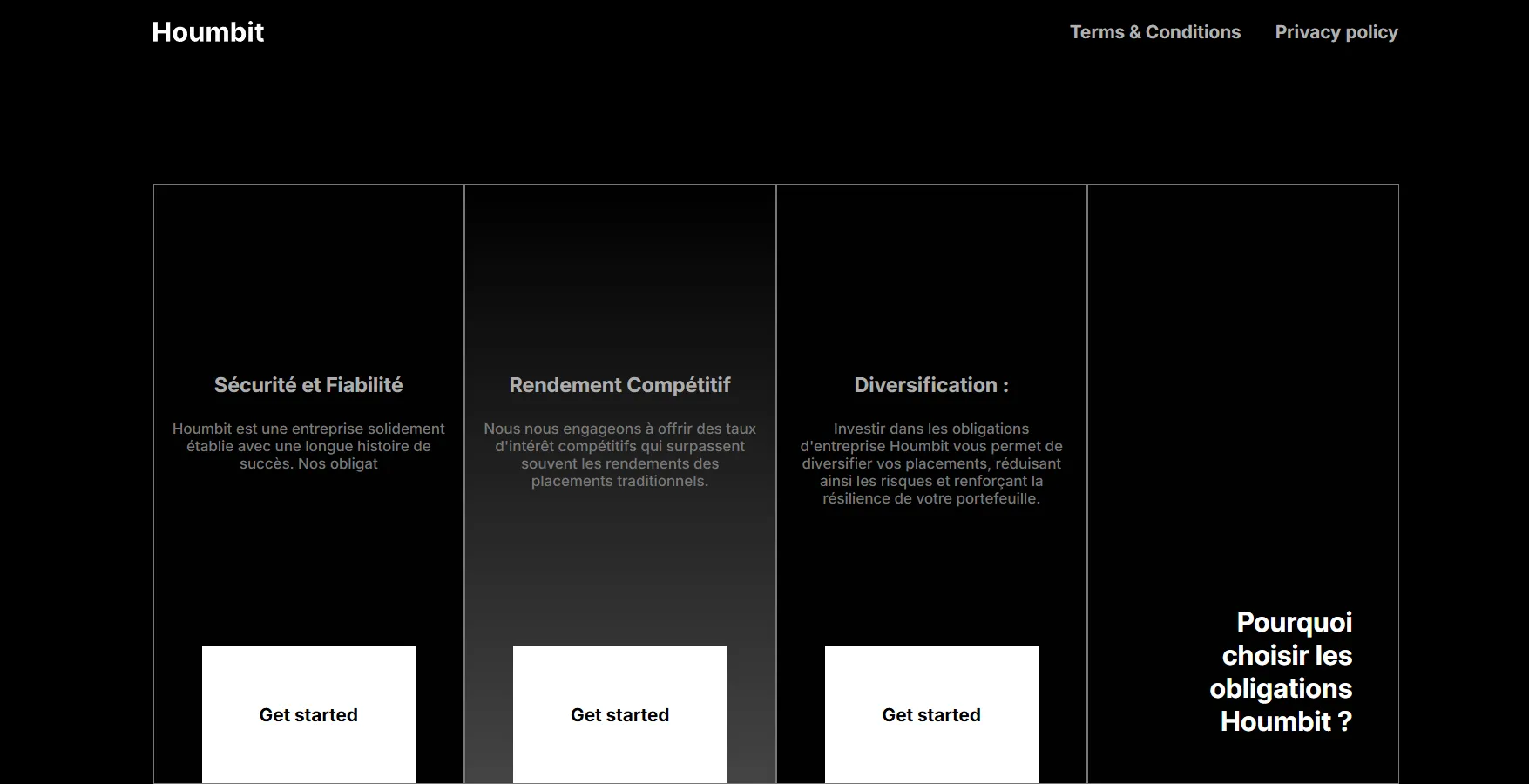 Capture d'écran du site Houmbit