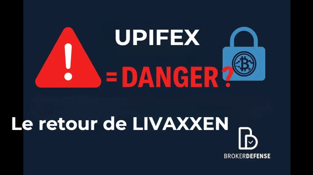 Exemple d’interface copiée depuis l’arnaque Livaxxen