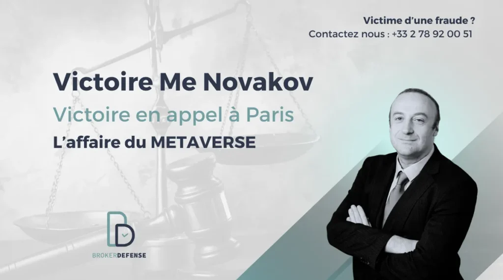 Victoire Me Novakov Cour d'Appel de Paris