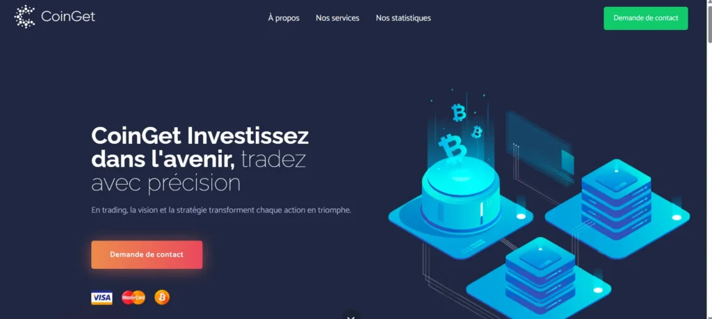CoinGet site interface trading