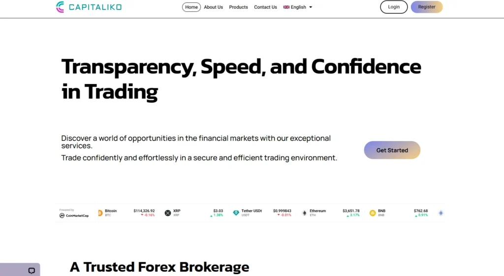 Page d'accueil de Capitaliko