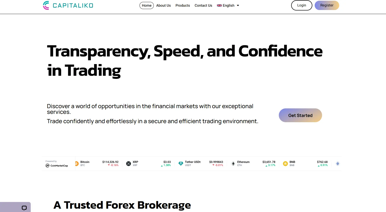 Page d'accueil de Capitaliko