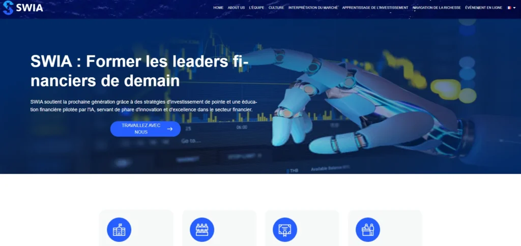 age d'accueil de la plateforme de trading SWIA
