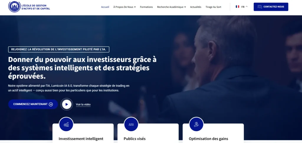 École de Gestion d’Actifs et de Capital – Institute of Capital avis et analyse du site