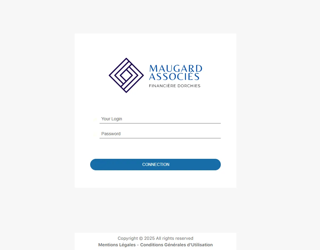 Page de connexion Maugard Associés – Financière Dorchies avis