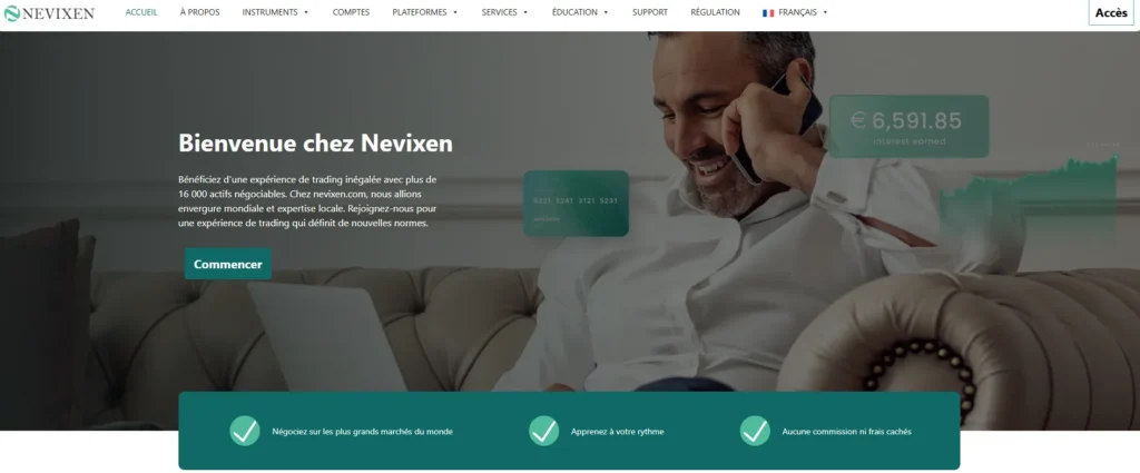 Plateforme Nevixen : interface