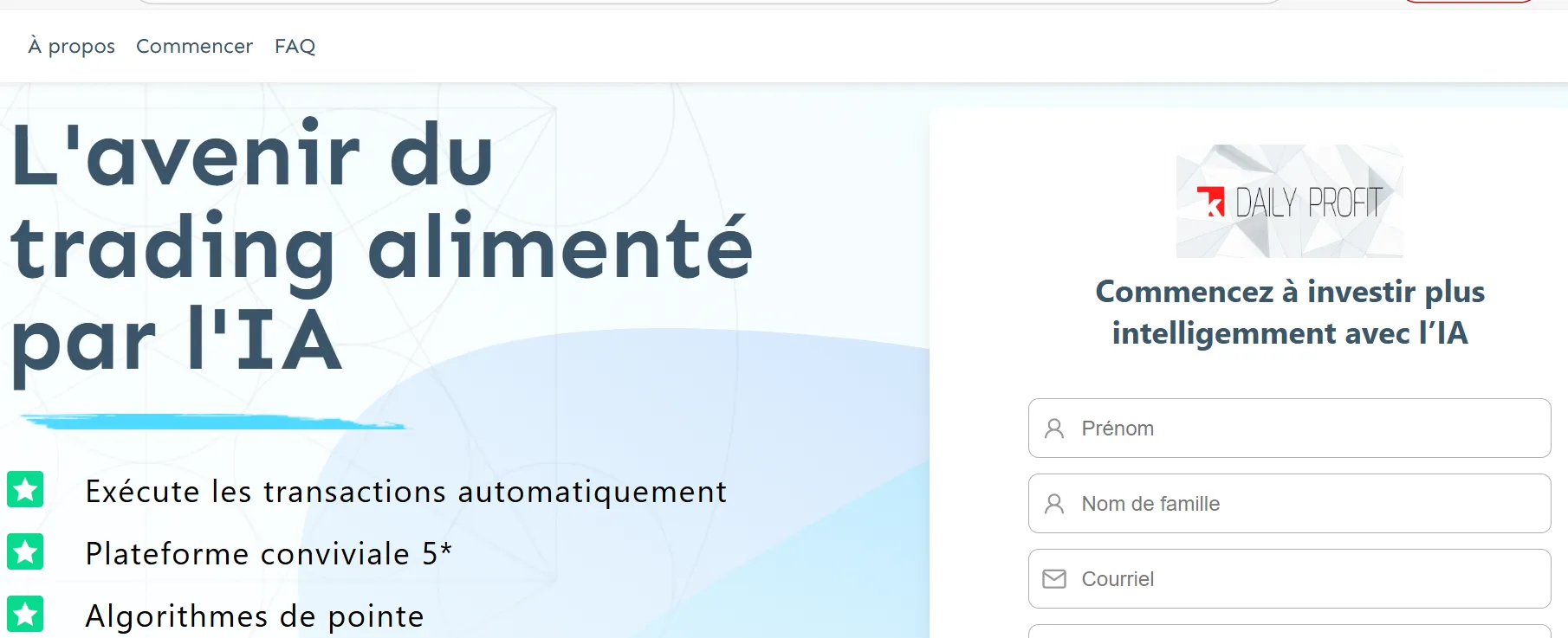 1k Daily Profit avis : extrait des CGU et absence de régulation