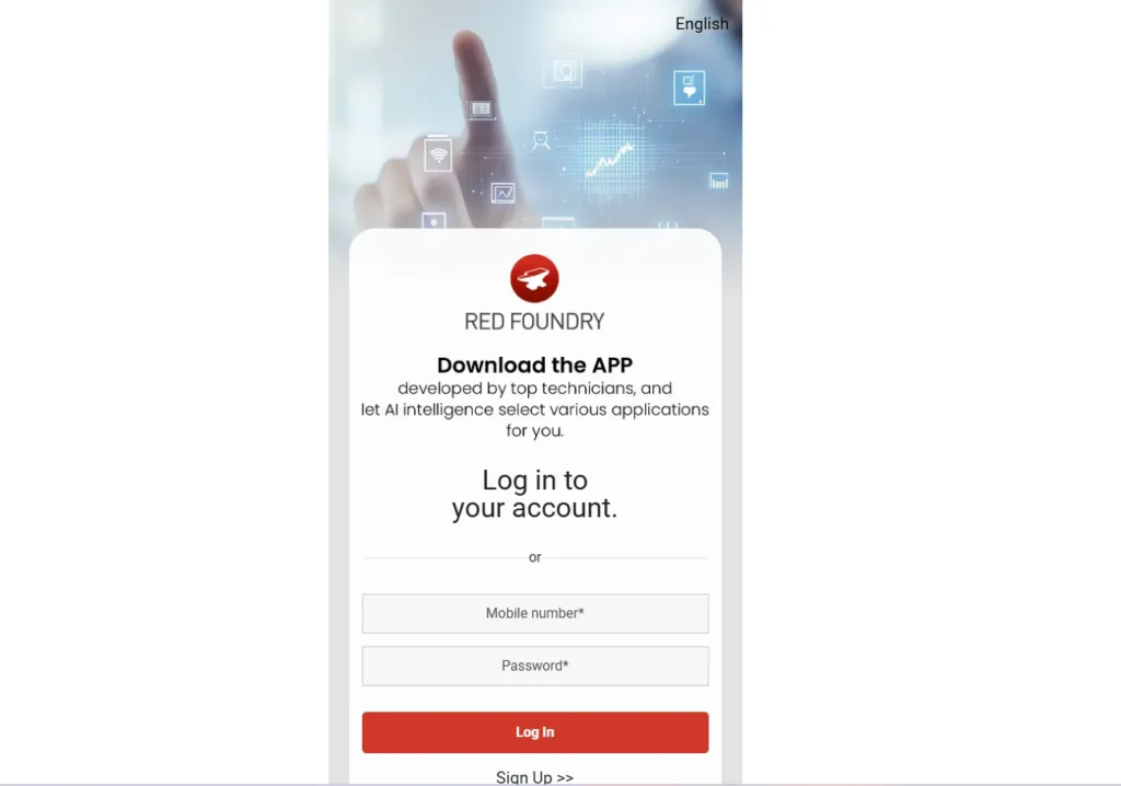 Interface client Red Foundry