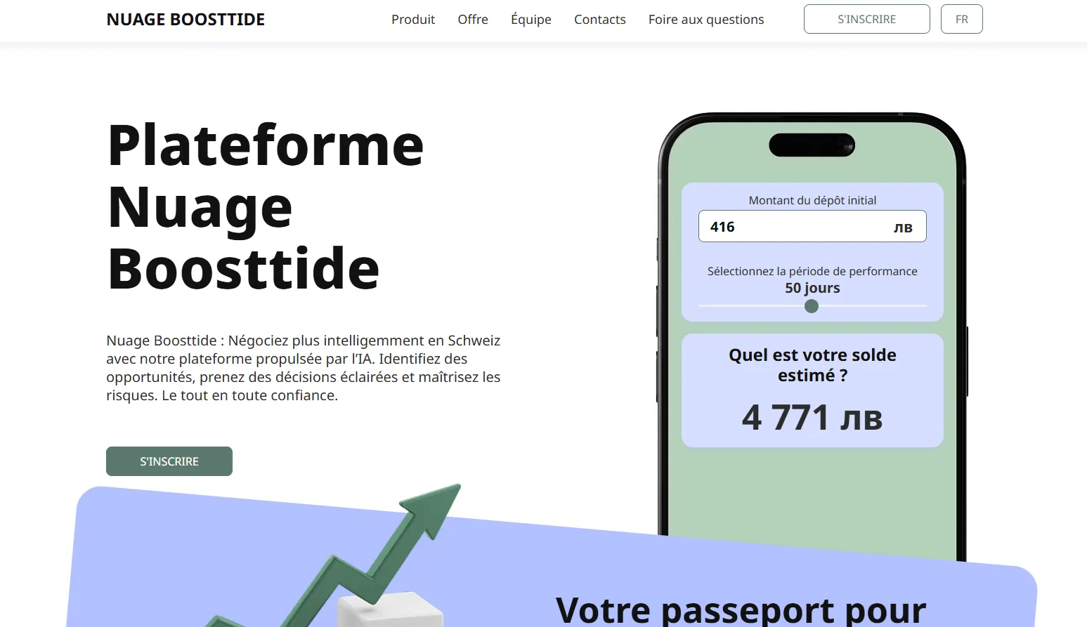 Nuage Boosttide avis graphique de performance crypto présenté sur le site