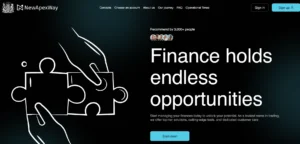 NewApexWay page d’accueil de la plateforme de tradin