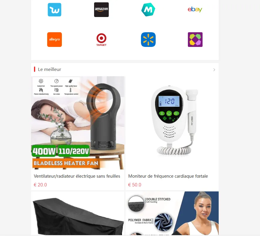 pmt111.com – capture de la page d’accueil du site de vente