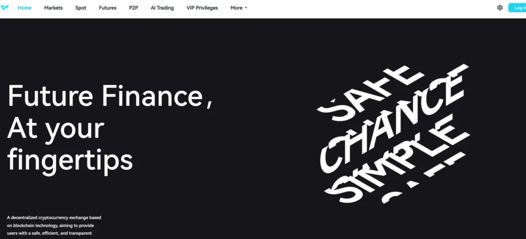 vertex-lab.com- plateforme de trading crypto page d’accueil