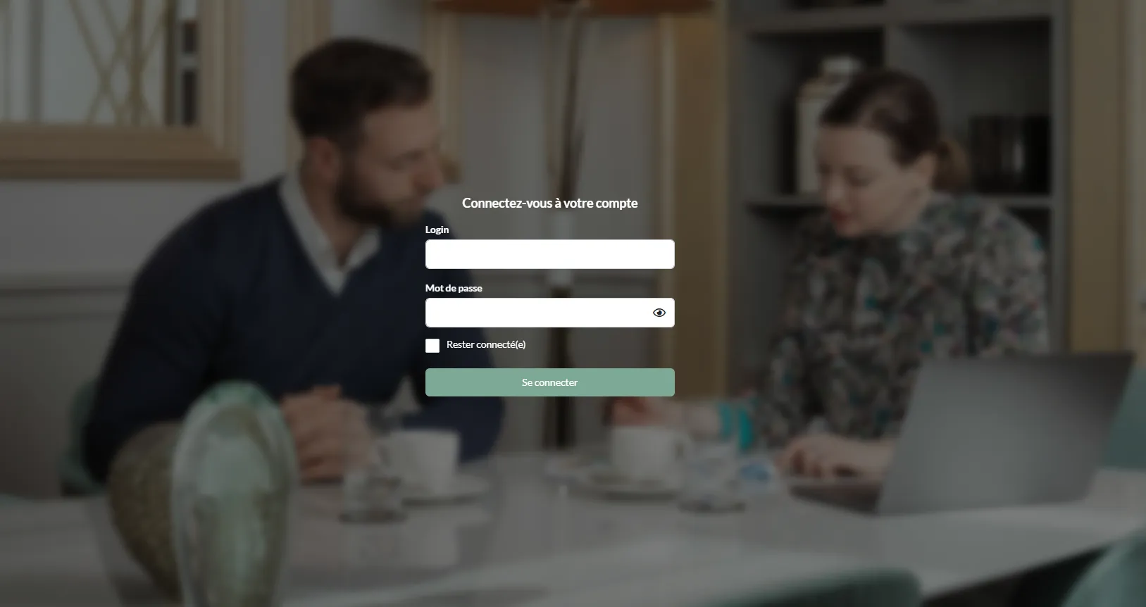 Page de connexion ThalerConnect demandant login et mot de passe sans informations légales visibles