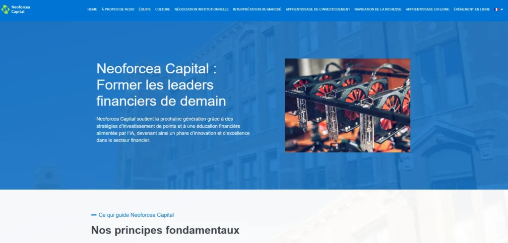 Image d'un graphique financier ou du logo de Neoforcea Capital