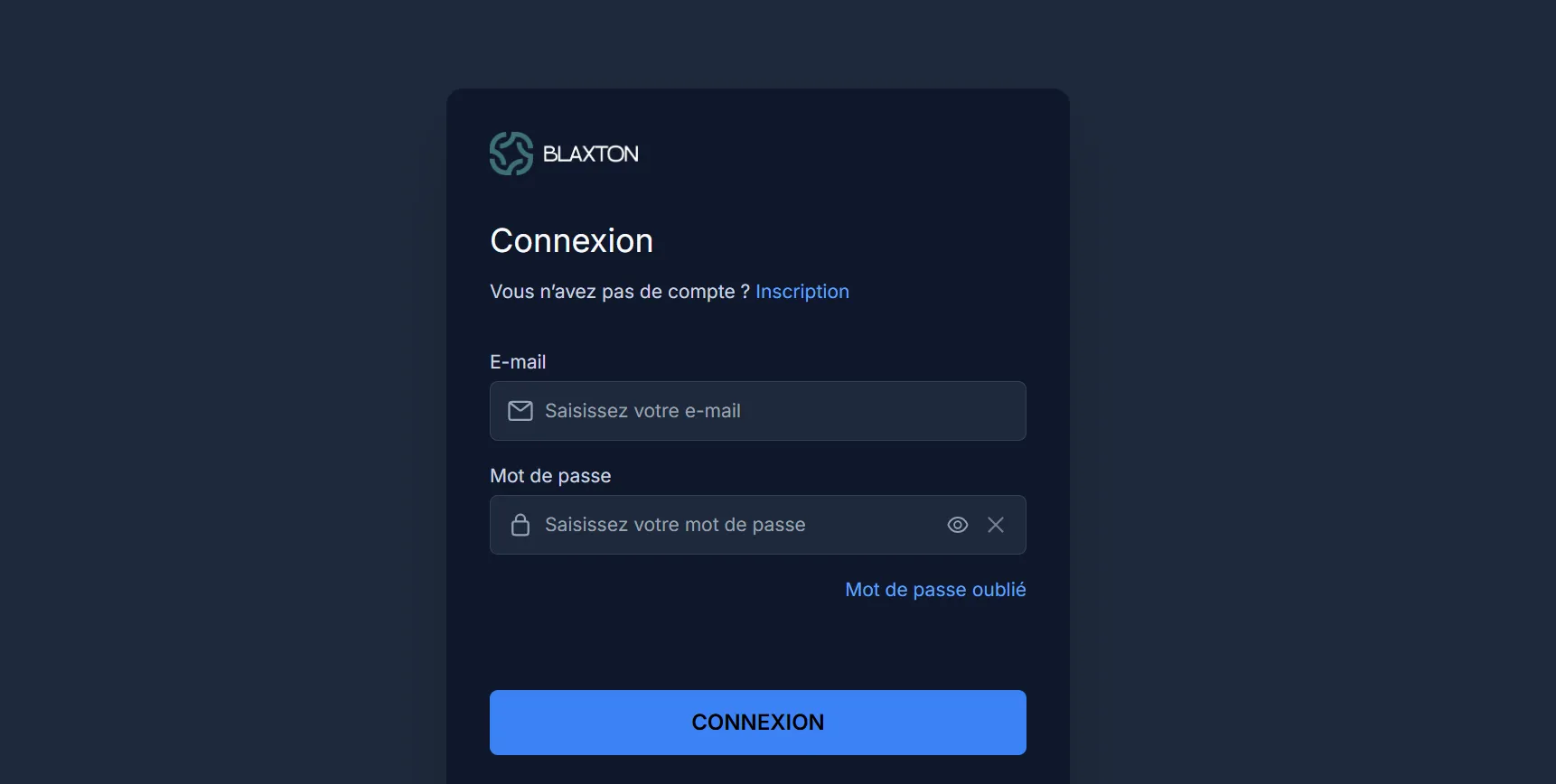 blaxton avis écran de connexion plateforme trading suspecte