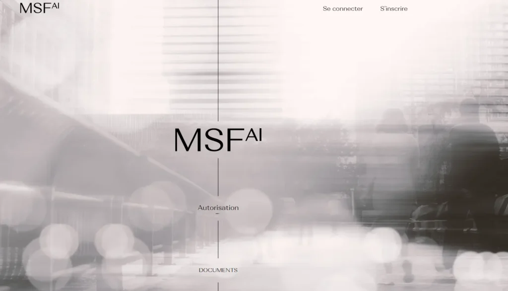 MSF AI plateforme de trading page d’accueil