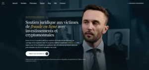 Page d’accueil du site lexfundrecovery.com service de récupération de fonds après arnaque