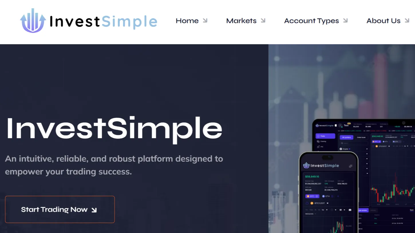 Conditions générales InvestSimple mentionnant le domaine prof-investment.com — preuve de copier-coller frauduleux