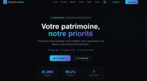 Hevia Finance interface trading graphique performance