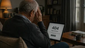 Page d'erreur 404 sur la plateforme frauduleuse Magicfreecom