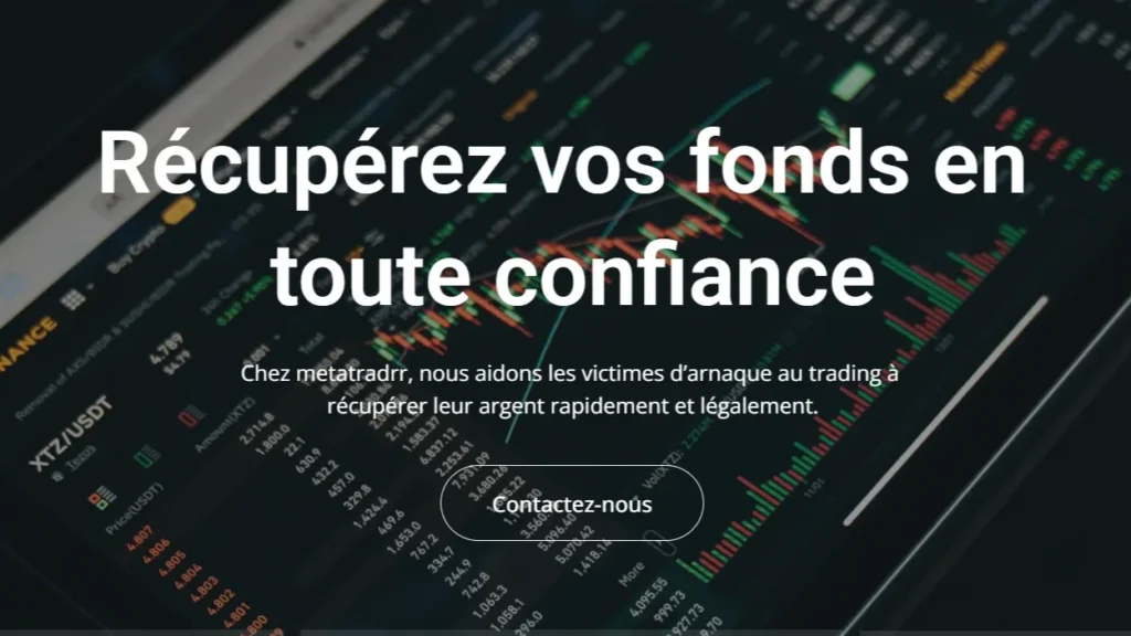 Metatradrr sur metatrader5.fr avec faux témoignage