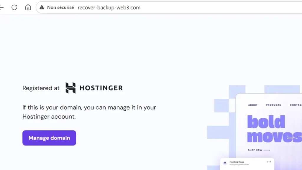Recover Backpu Web3 est une arnaque à l récupération