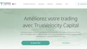 broker frauduleux TrueVelocity Capital avec compteurs à zéro