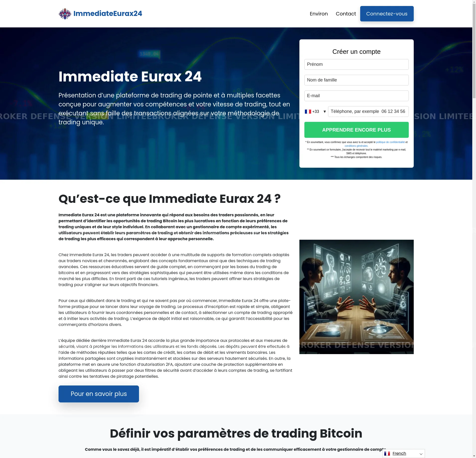Capture du site immediateeuraxai.org — liste noire AMF