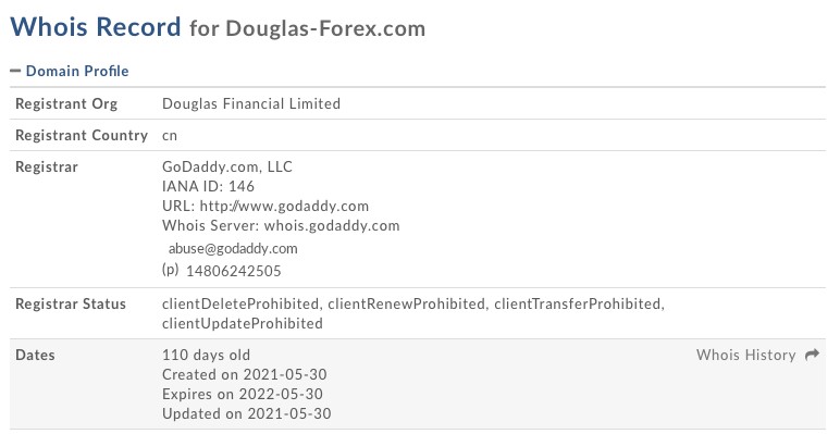 WHOIS de Douglas-forex.com.
